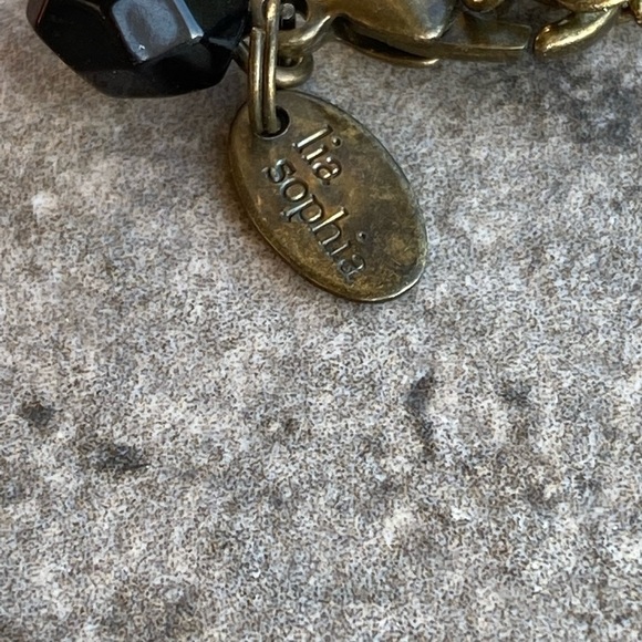 Lia Sophia Necklace Long Beaded Asymmetric Antique Bronze Tone 38”+3” - Picture 5 of 10